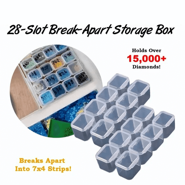 Free 28-slot Break-apart Diamond Storage Box - MyCraftsGfit - Free 5D Diamond Painting