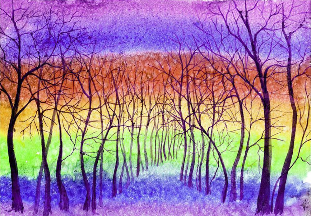 Free Abstract Forest - MyCraftsGfit - Free 5D Diamond Painting