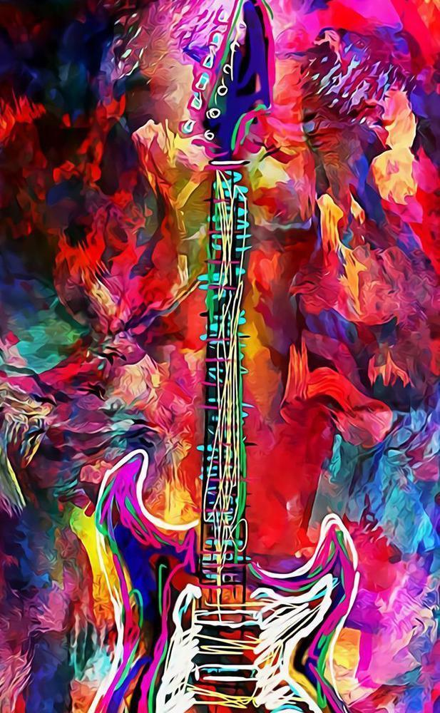 Free Abstract Guitar - MyCraftsGfit - Free 5D Diamond Painting