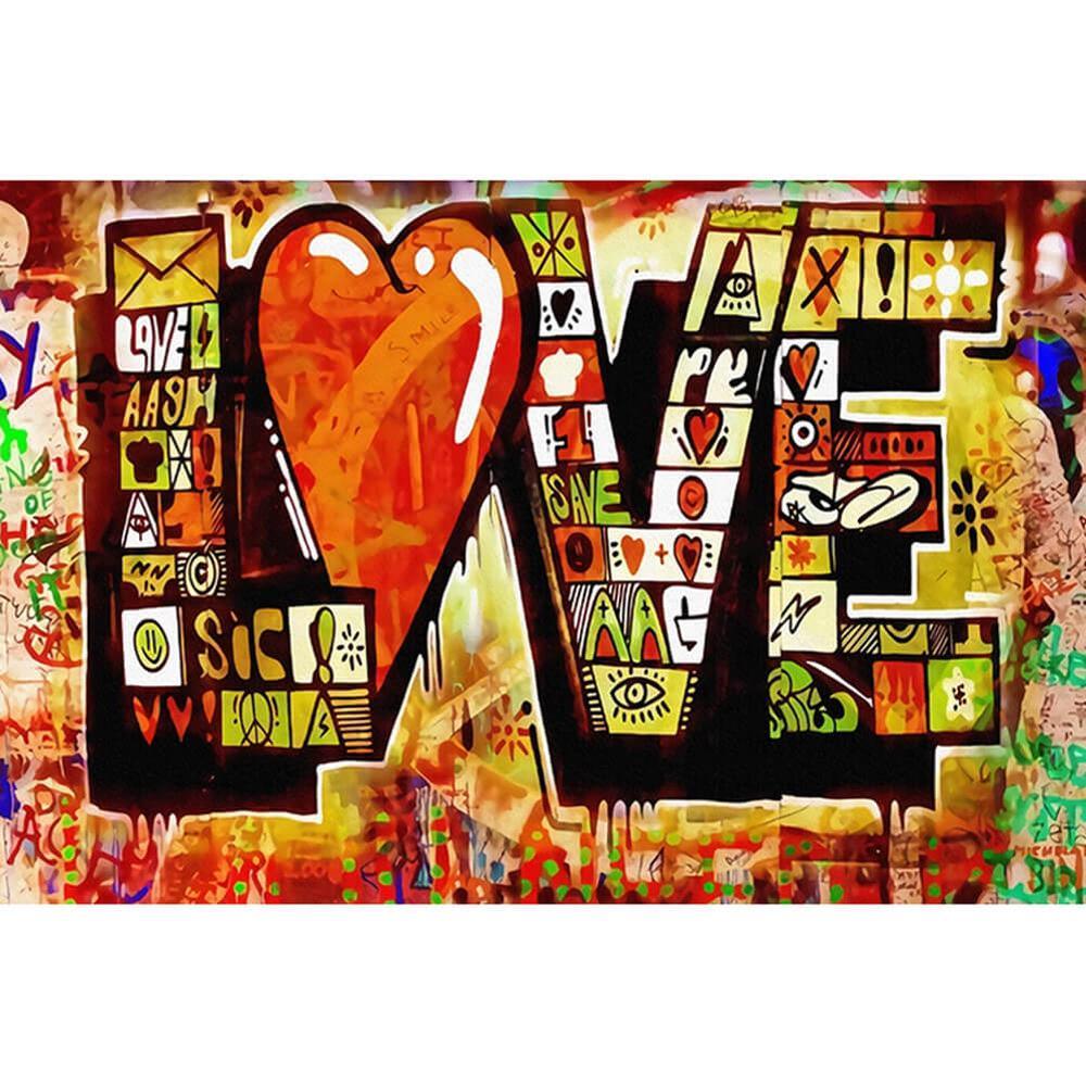 Free Abstract - "LOVE" - MyCraftsGfit - Free 5D Diamond Painting