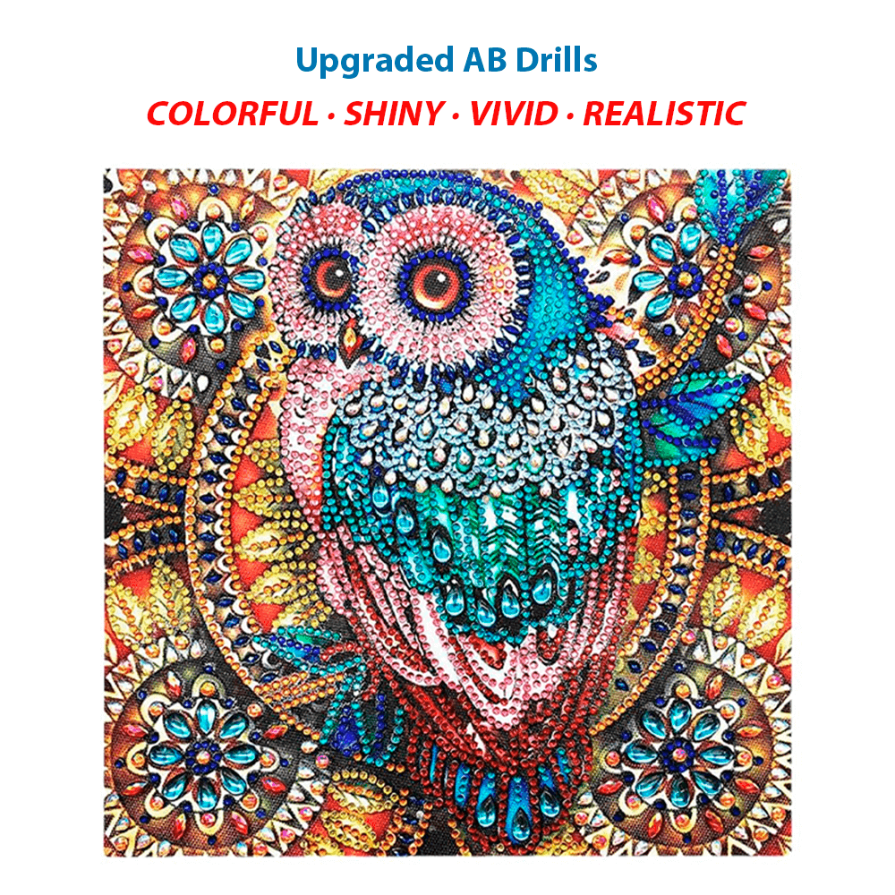 Free Abstract Owl - MyCraftsGfit - Free 5D Diamond Painting