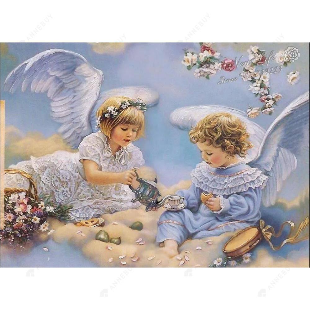 Free Baby Angels - MyCraftsGfit - Free 5D Diamond Painting