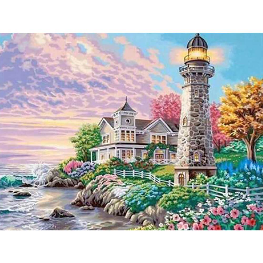 Free Beach House - MyCraftsGfit - Free 5D Diamond Painting