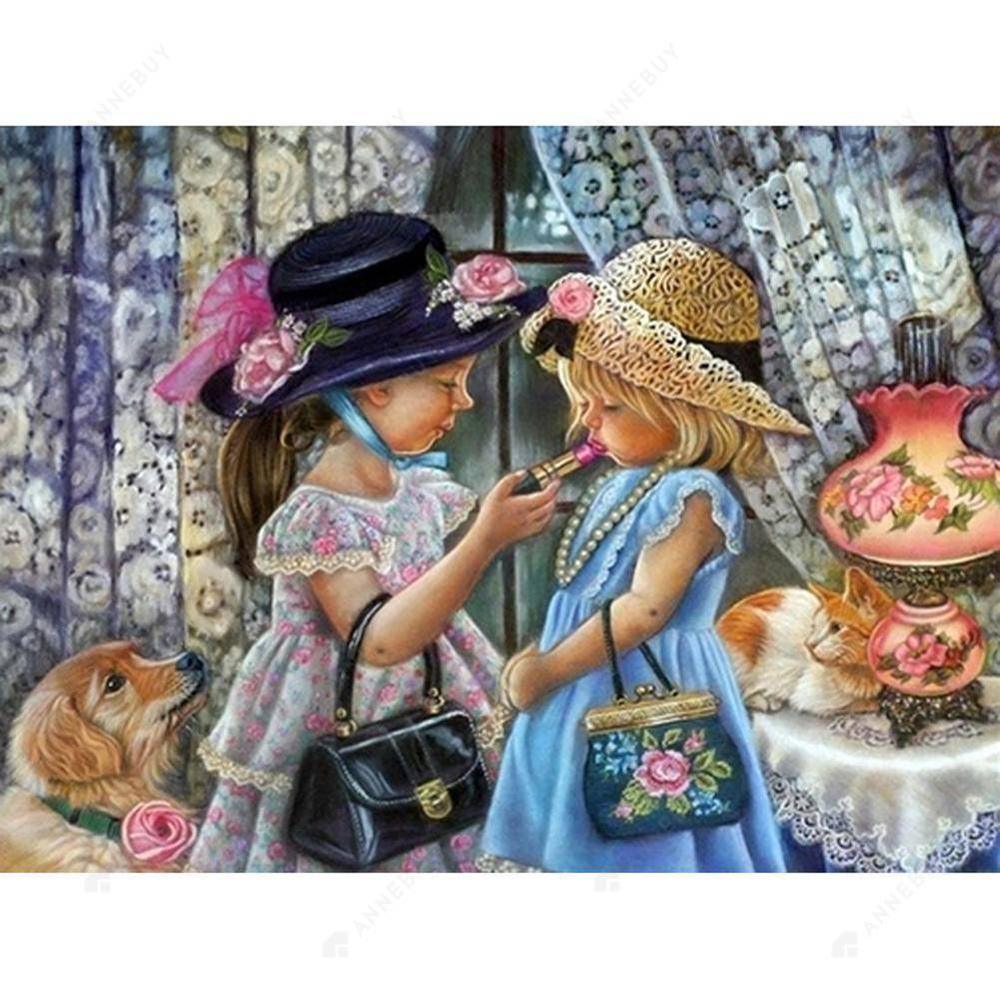 Free Bead Girls - MyCraftsGfit - Free 5D Diamond Painting