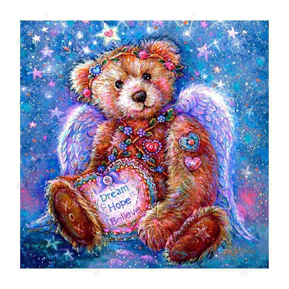 Free Bear Angel - MyCraftsGfit - Free 5D Diamond Painting