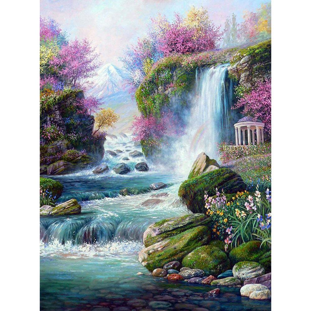 Free Beautiful Waterfall - MyCraftsGfit - Free 5D Diamond Painting