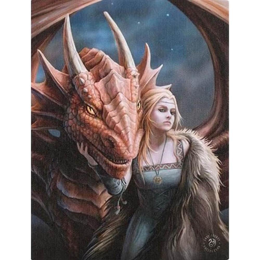 Free Beauty and Dragon - MyCraftsGfit - Free 5D Diamond Painting