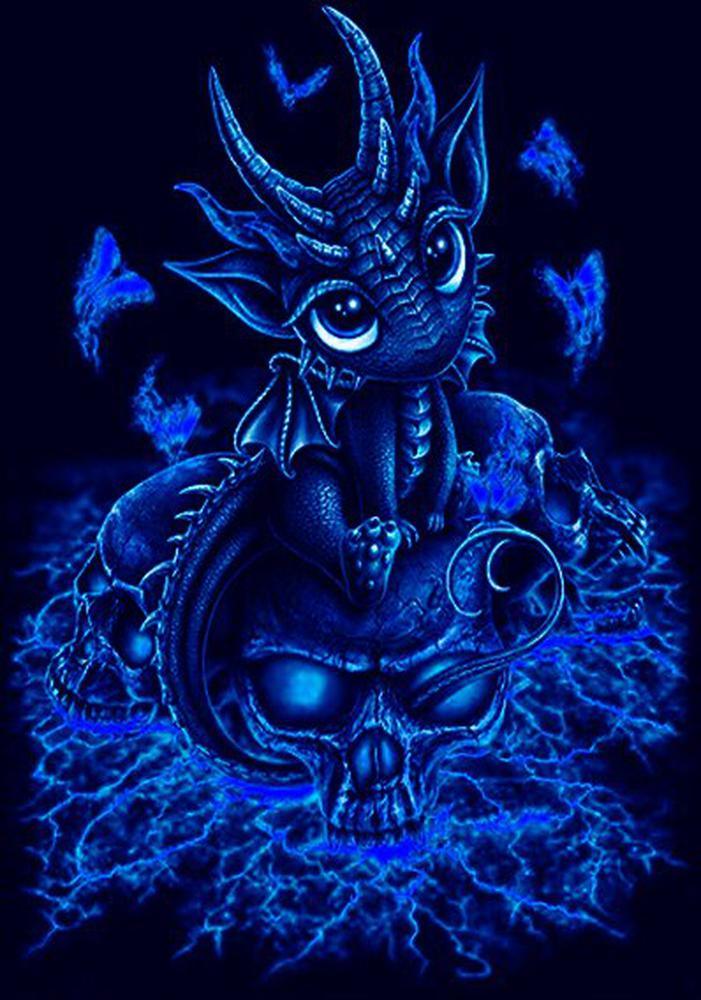 Free Blue Dragon - MyCraftsGfit - Free 5D Diamond Painting