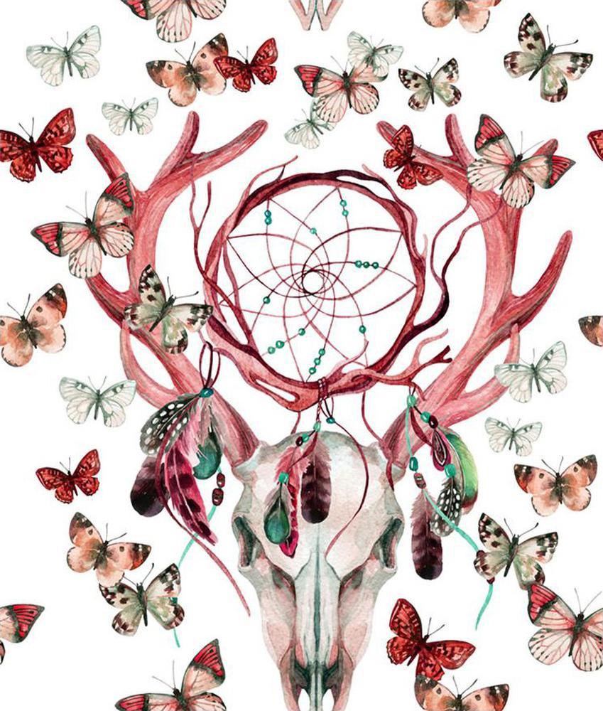 Free Butterfly And Deer - MyCraftsGfit - Free 5D Diamond Painting