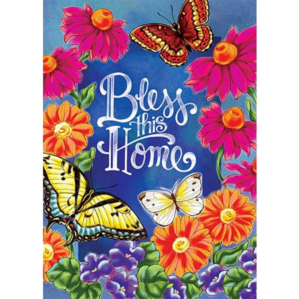 Free Butterfly "BLESS THIS HOME" - MyCraftsGfit - Free 5D Diamond Painting