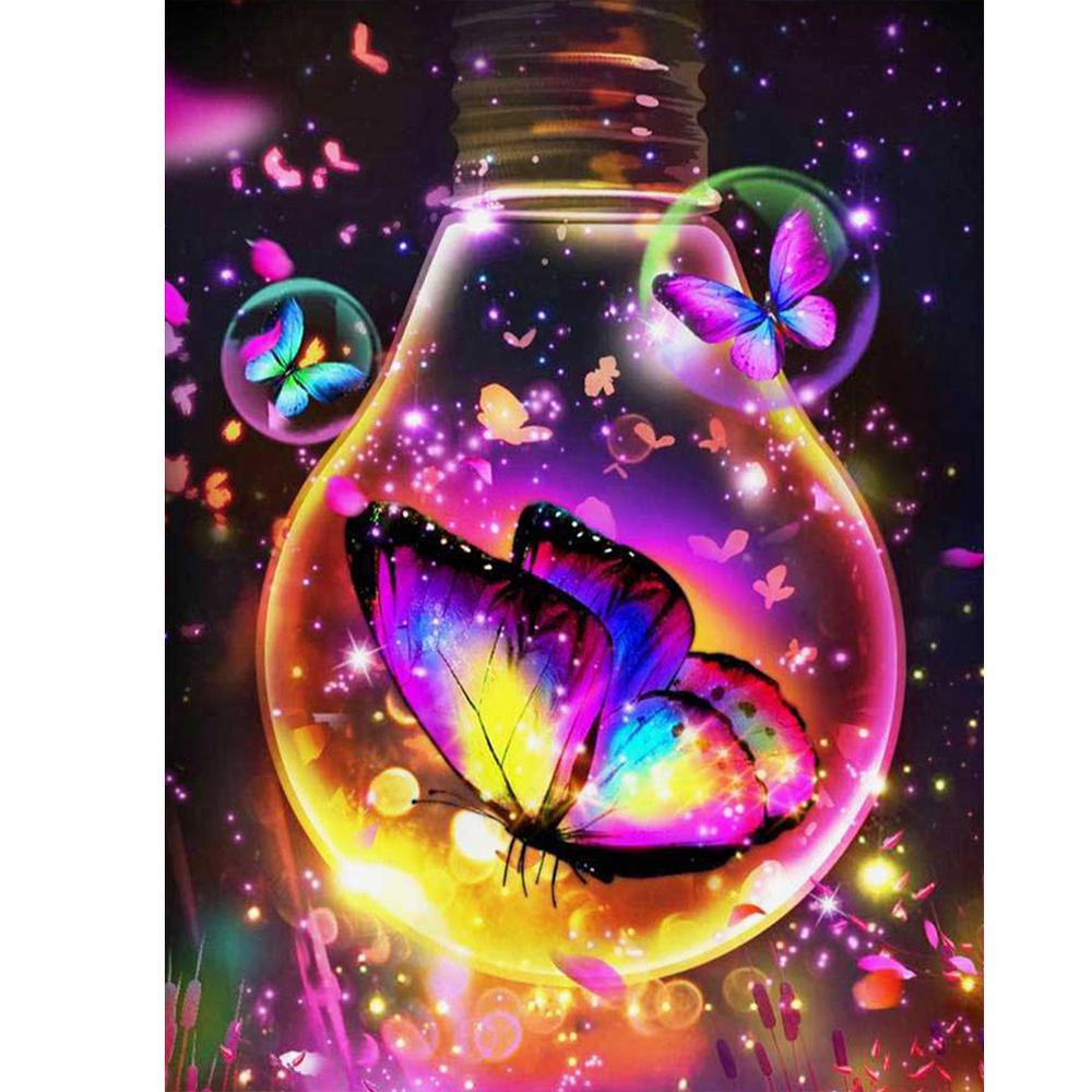 Free Butterfly Bulb - MyCraftsGfit - Free 5D Diamond Painting