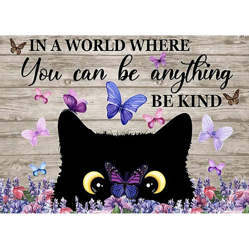 Free Butterfly Cat - MyCraftsGfit - Free 5D Diamond Painting