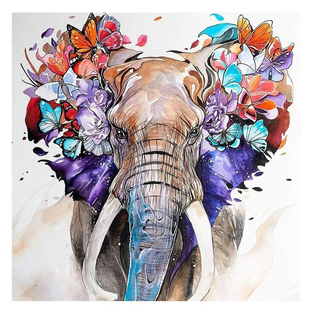 Free Butterfly Elephant - MyCraftsGfit - Free 5D Diamond Painting