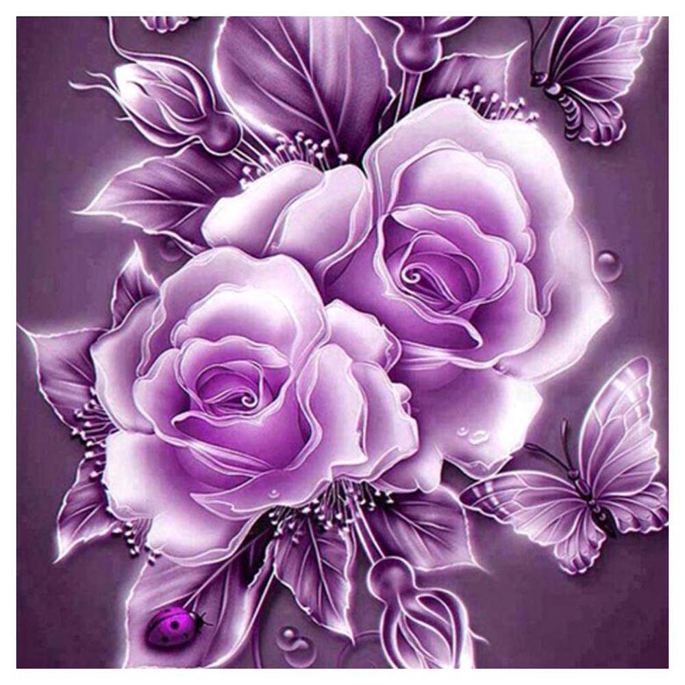 Free Butterfly Flower - MyCraftsGfit - Free 5D Diamond Painting