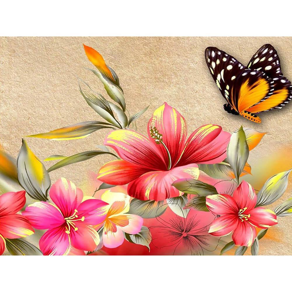 Free Butterfly Flower - MyCraftsGfit - Free 5D Diamond Painting