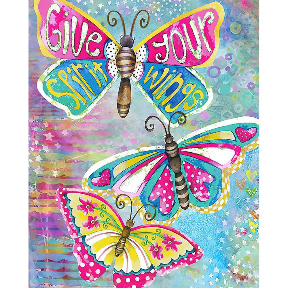 Free Butterfly "GIVE YOUR SPIRIT WINGS" - MyCraftsGfit - Free 5D Diamond Painting