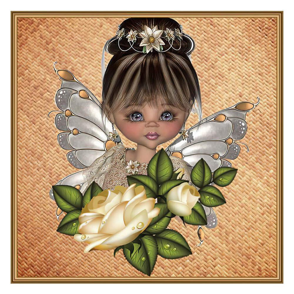 Free Cartoon Little Girl - MyCraftsGfit - Free 5D Diamond Painting