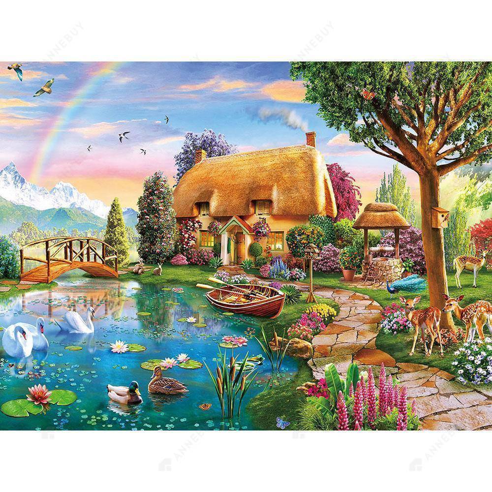 Free Cartoon Village - MyCraftsGfit - Free 5D Diamond Painting