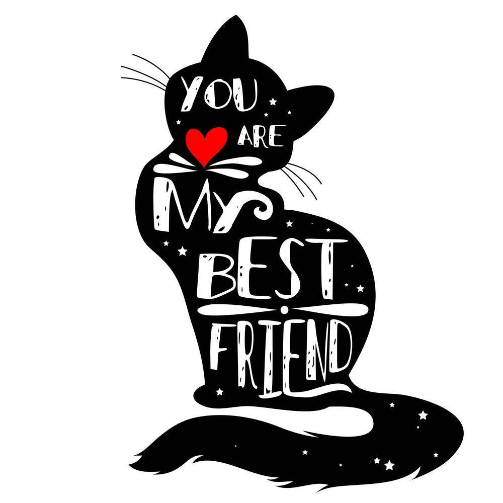 Free Cat __ou Are My Best Friend_ - MyCraftsGfit - Free 5D Diamond Painting