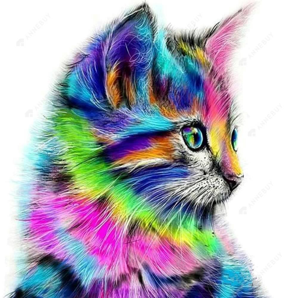 Free Cats Colorful - MyCraftsGfit - Free 5D Diamond Painting