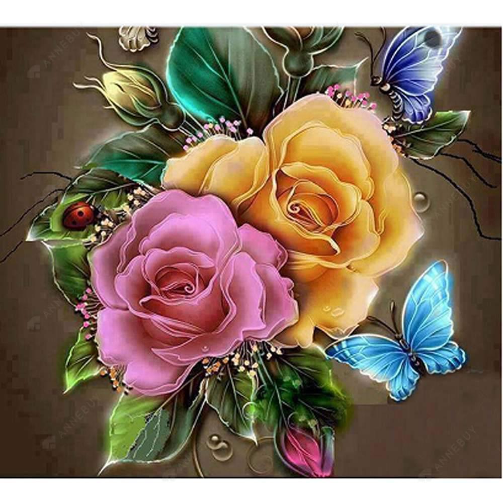 Free Charming Flowers - MyCraftsGfit - Free 5D Diamond Painting