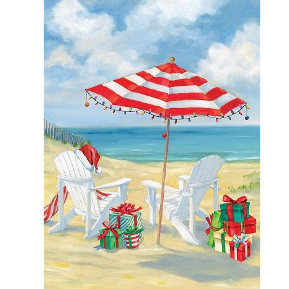 Free Christmas Beach - MyCraftsGfit - Free 5D Diamond Painting