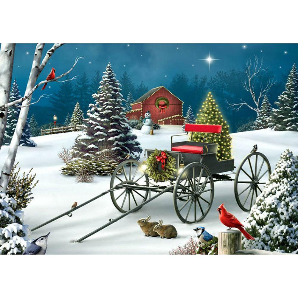 Free Christmas Carriage - MyCraftsGfit - Free 5D Diamond Painting