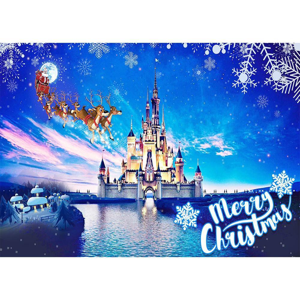 Free Christmas Castle - MyCraftsGfit - Free 5D Diamond Painting