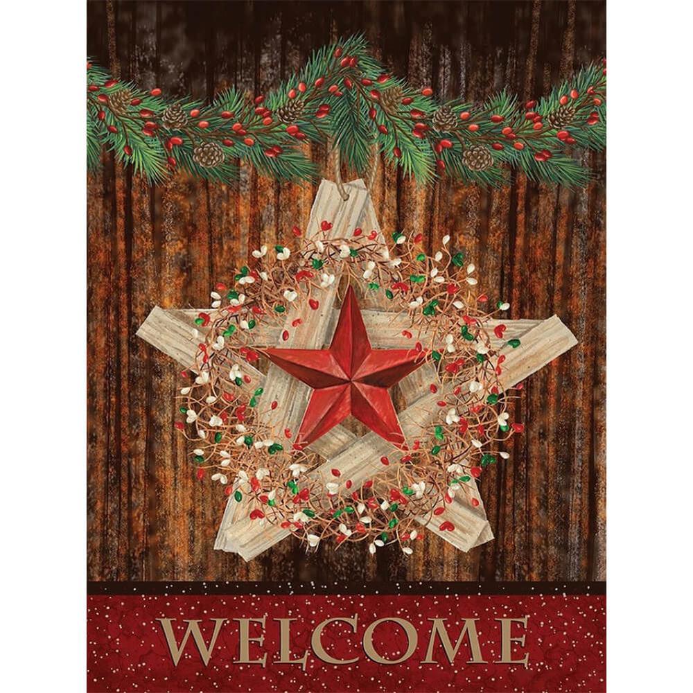 Free Christmas Five-pointed Star - MyCraftsGfit - Free 5D Diamond Painting