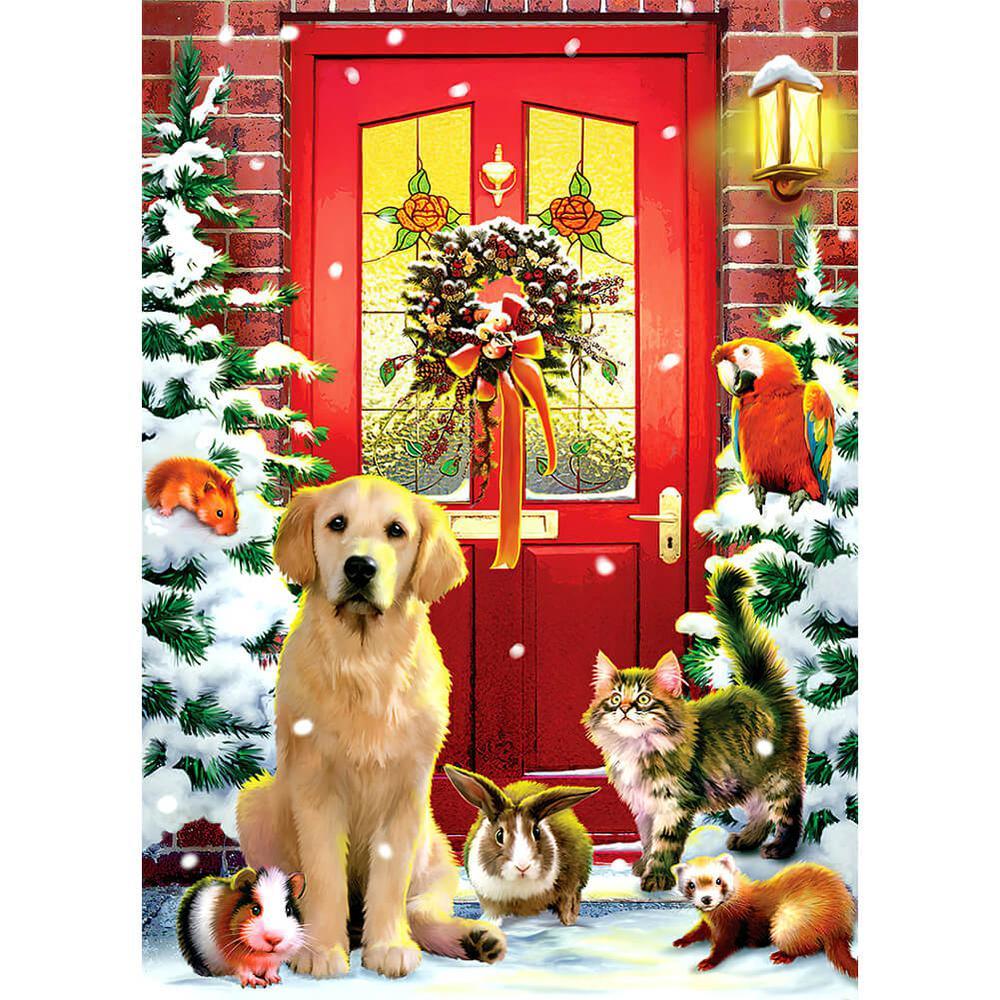 Free Christmas Puppy - MyCraftsGfit - Free 5D Diamond Painting