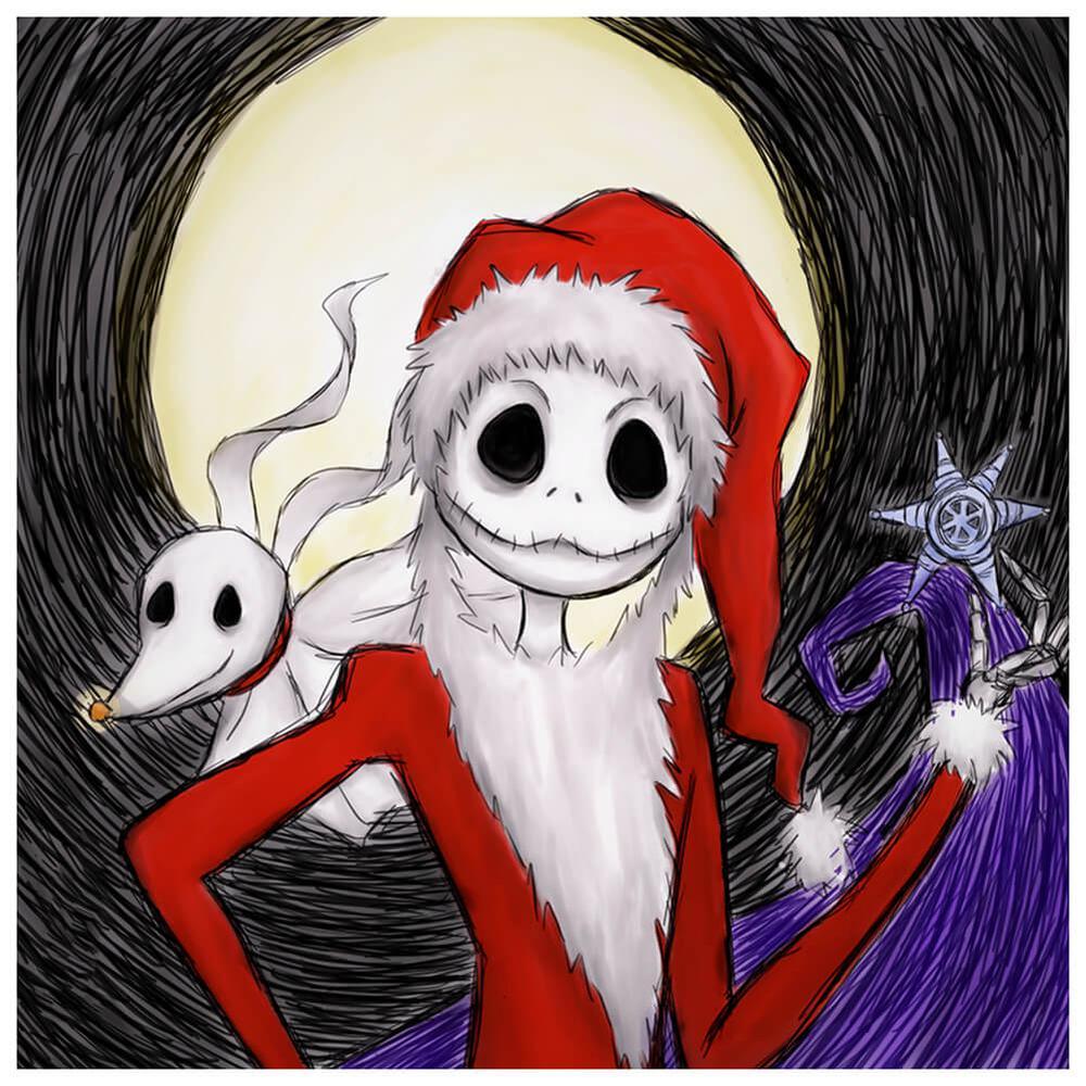 Free Christmas Skull - MyCraftsGfit - Free 5D Diamond Painting