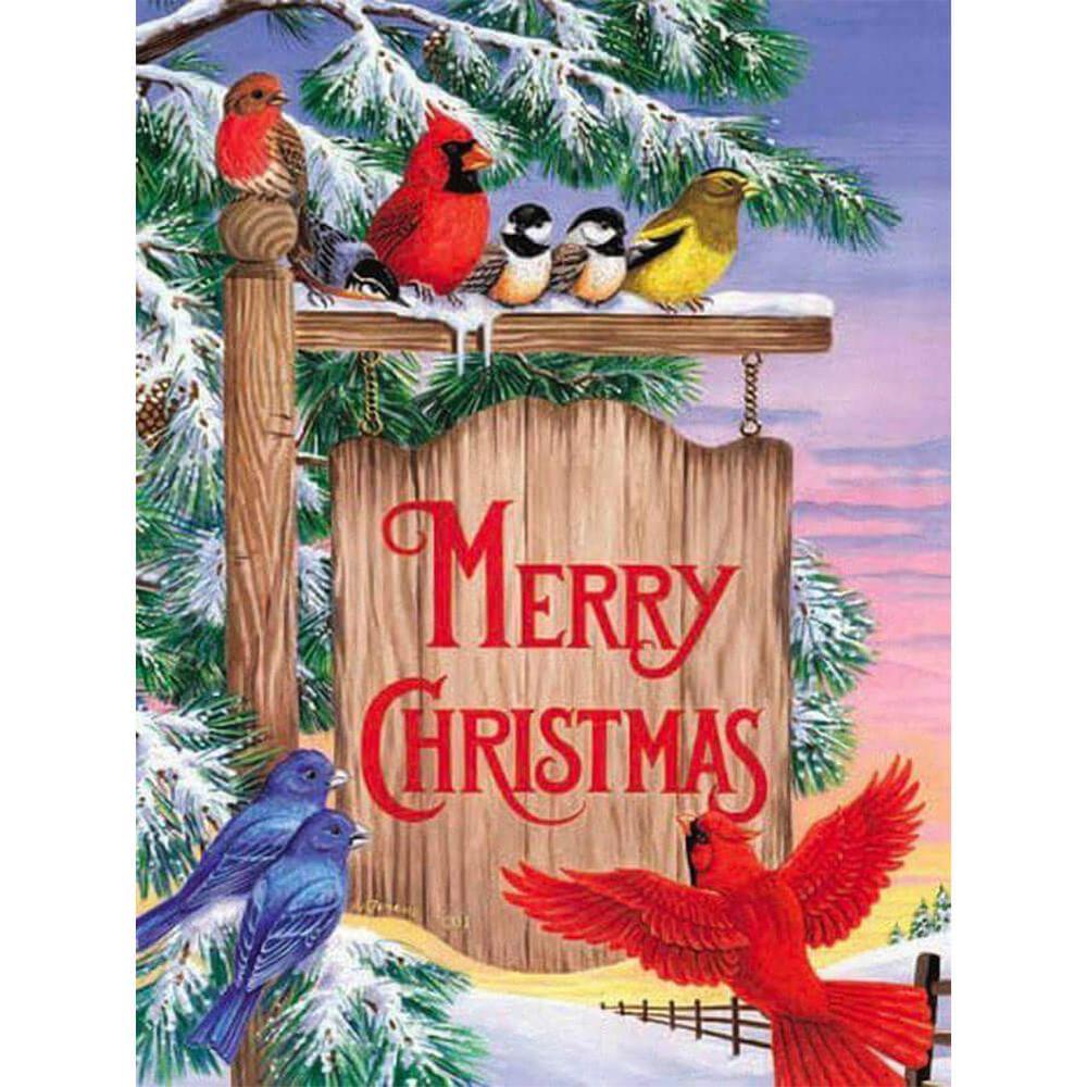 Free Christmas Snow Bird - MyCraftsGfit - Free 5D Diamond Painting