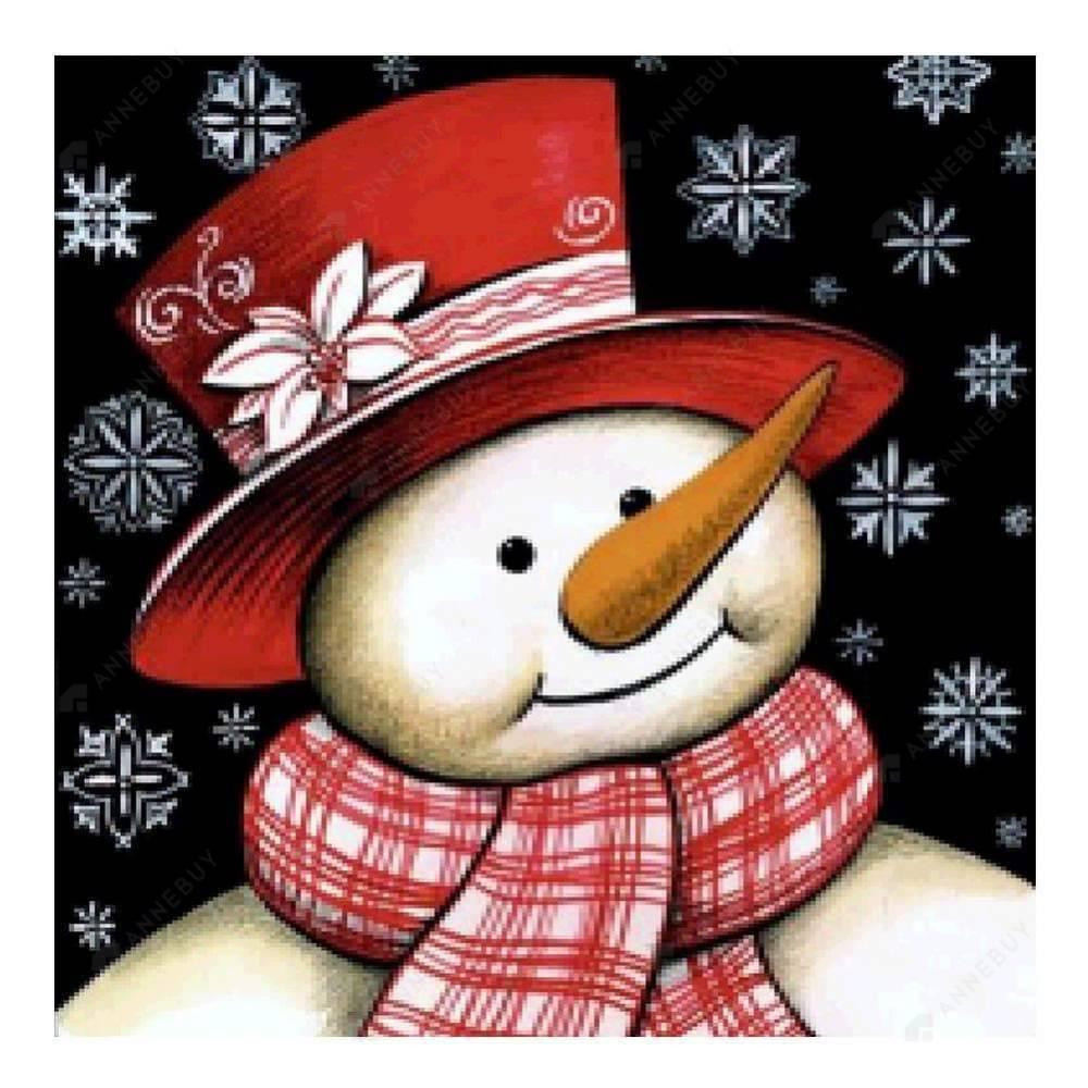 Free Christmas Snowman - MyCraftsGfit - Free 5D Diamond Painting