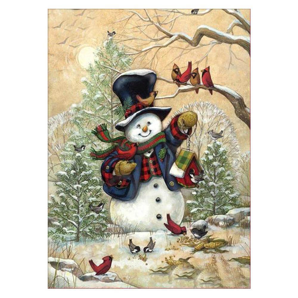 Free Christmas Snowman - MyCraftsGfit - Free 5D Diamond Painting