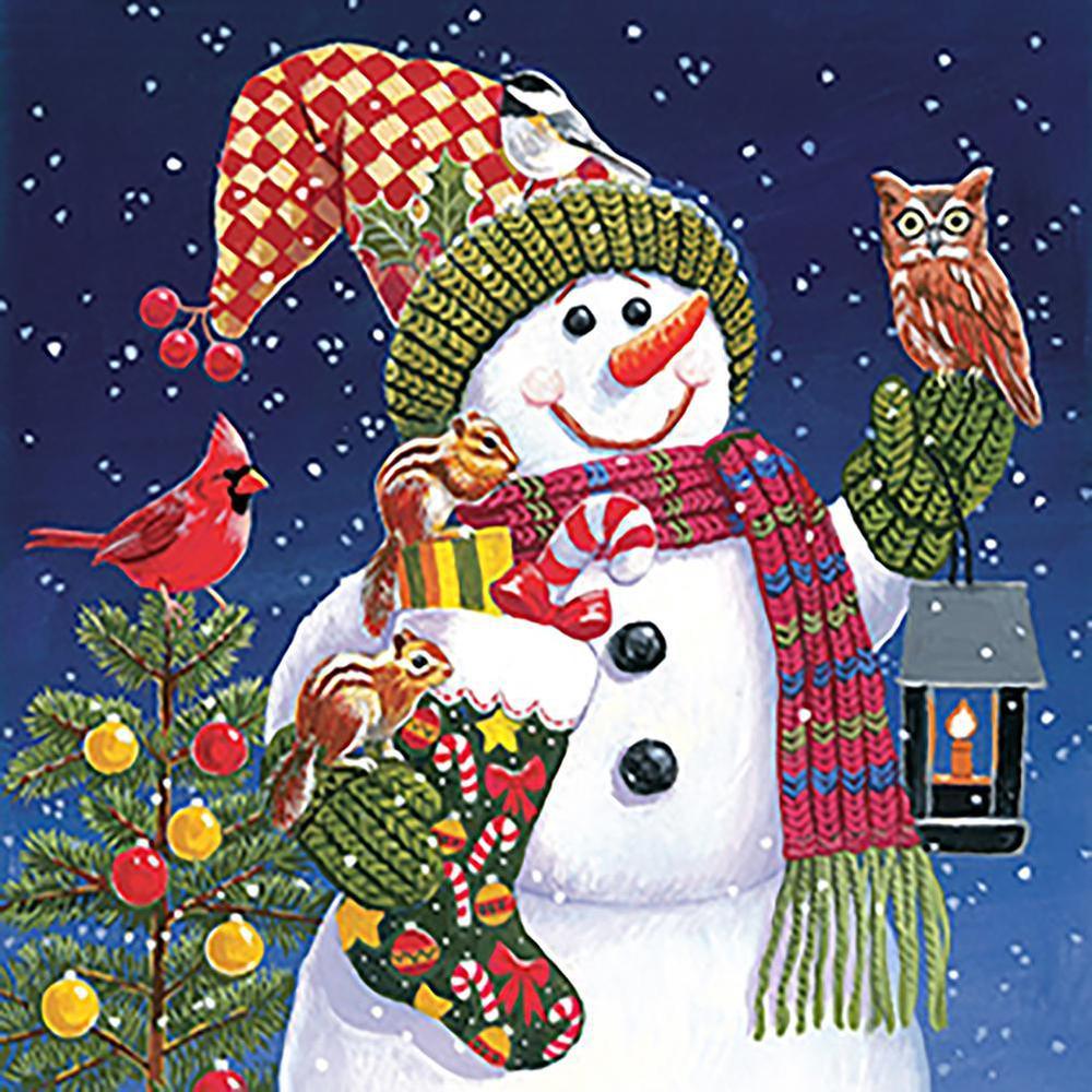 Free Christmas Snowman - MyCraftsGfit - Free 5D Diamond Painting