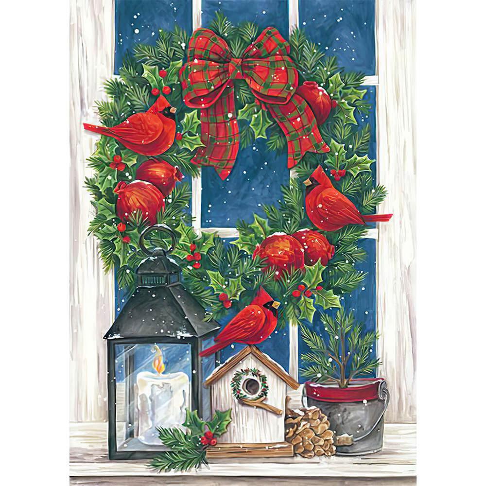 Free Christmas Wreath - MyCraftsGfit - Free 5D Diamond Painting