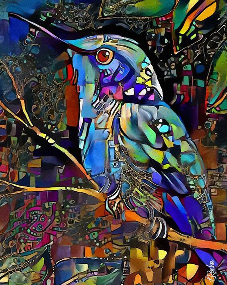 Free Colorful Bird - MyCraftsGfit - Free 5D Diamond Painting