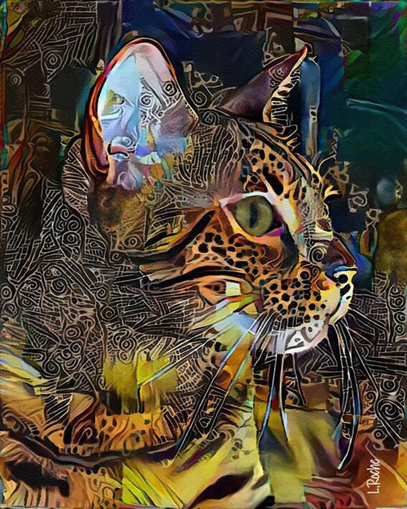 Free Colorful Cat - MyCraftsGfit - Free 5D Diamond Painting