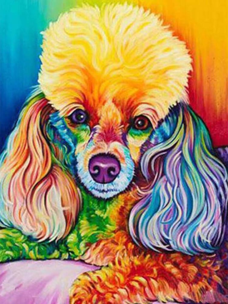 Free Colorful Dog - MyCraftsGfit - Free 5D Diamond Painting