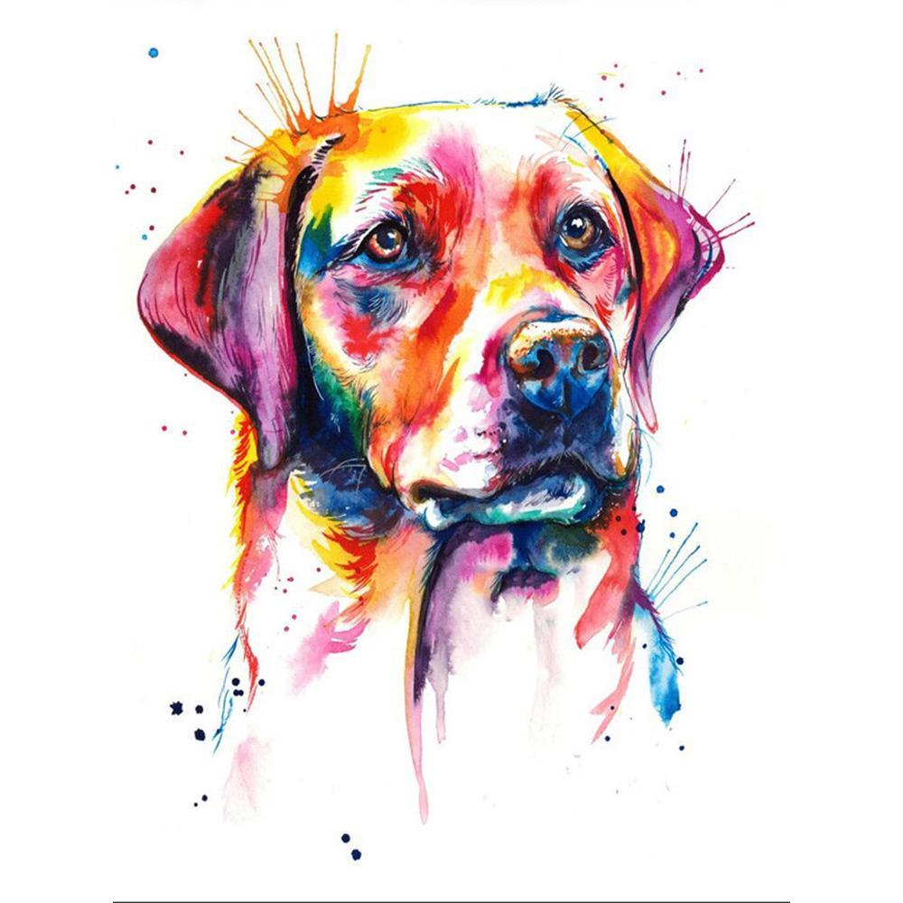 Free Colorful Dog - MyCraftsGfit - Free 5D Diamond Painting