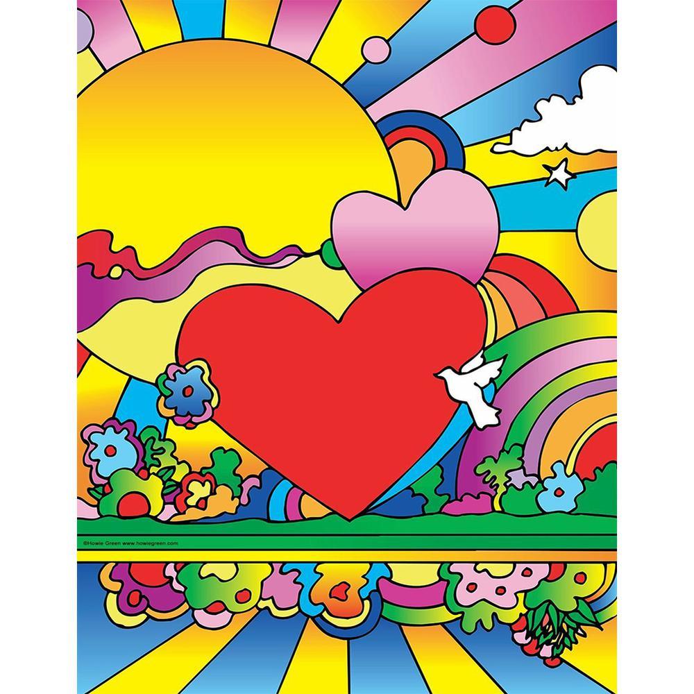 Free Colorful Heart - MyCraftsGfit - Free 5D Diamond Painting