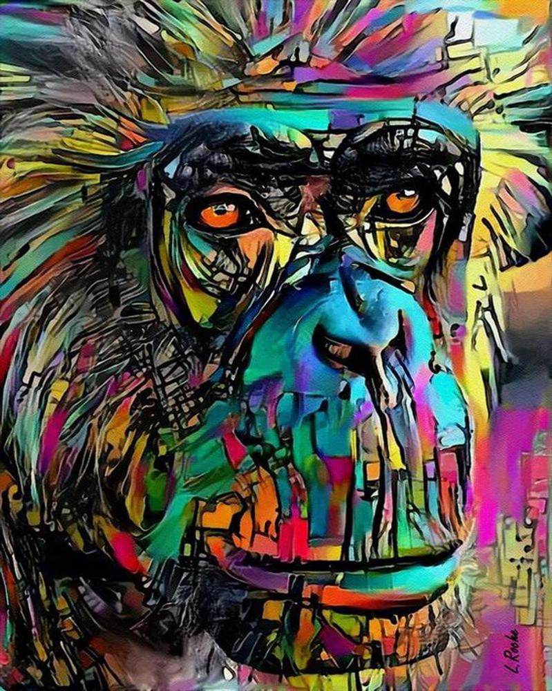 Free Colorful Orangutan - MyCraftsGfit - Free 5D Diamond Painting