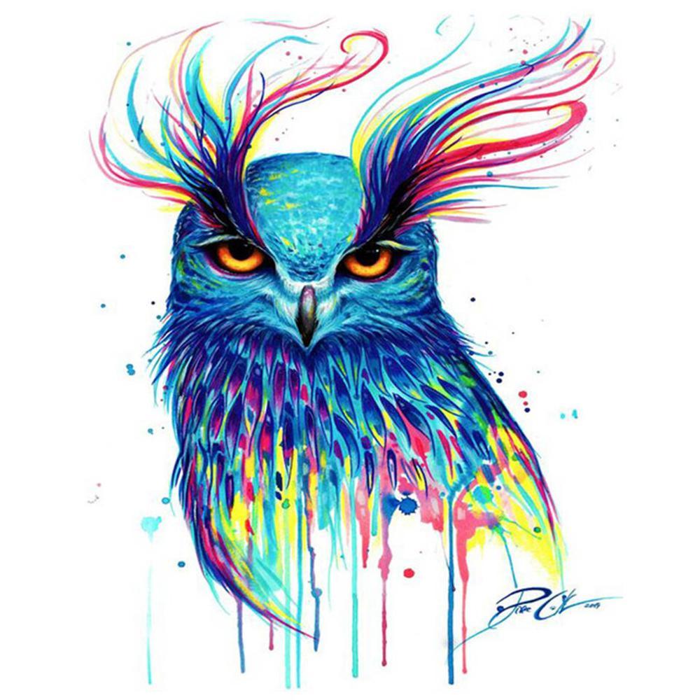 Free Colorful Owl - MyCraftsGfit - Free 5D Diamond Painting