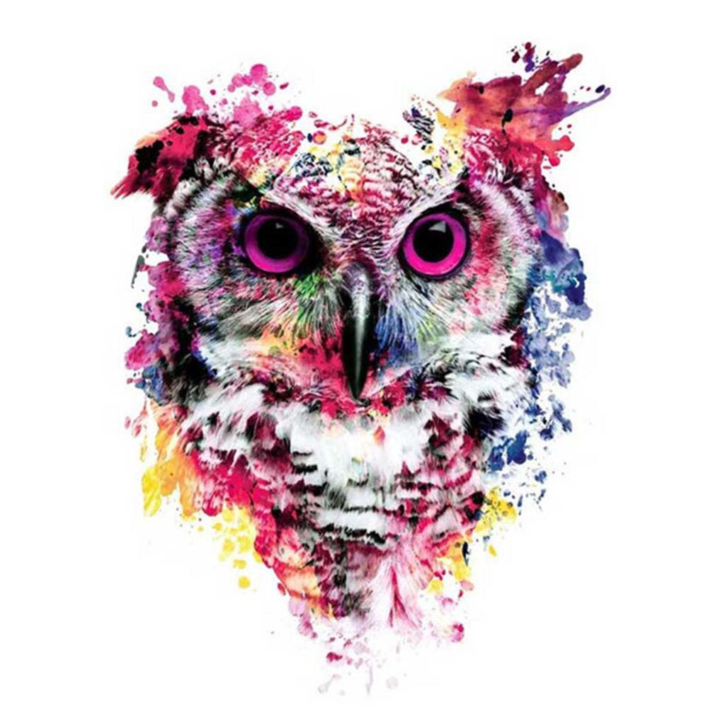 Free Colorful Owl - MyCraftsGfit - Free 5D Diamond Painting