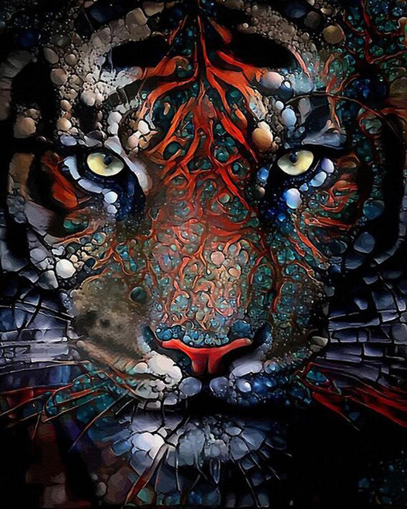 Free Colorful Tiger - MyCraftsGfit - Free 5D Diamond Painting