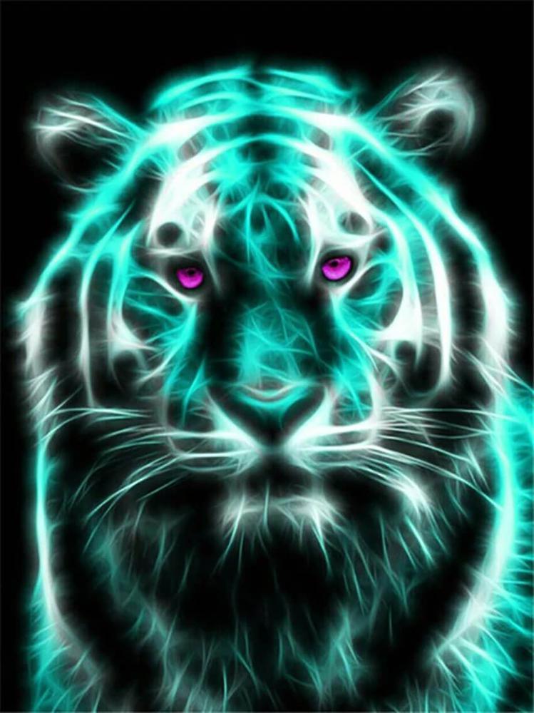 Free Colorful Tiger - MyCraftsGfit - Free 5D Diamond Painting