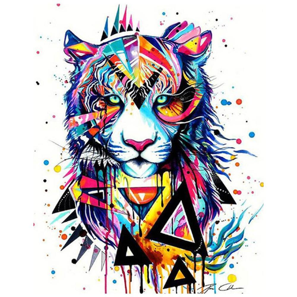 Free Colorful Tiger - MyCraftsGfit - Free 5D Diamond Painting