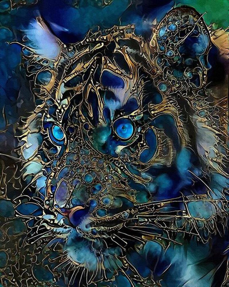 Free Colorful Tiger - MyCraftsGfit - Free 5D Diamond Painting