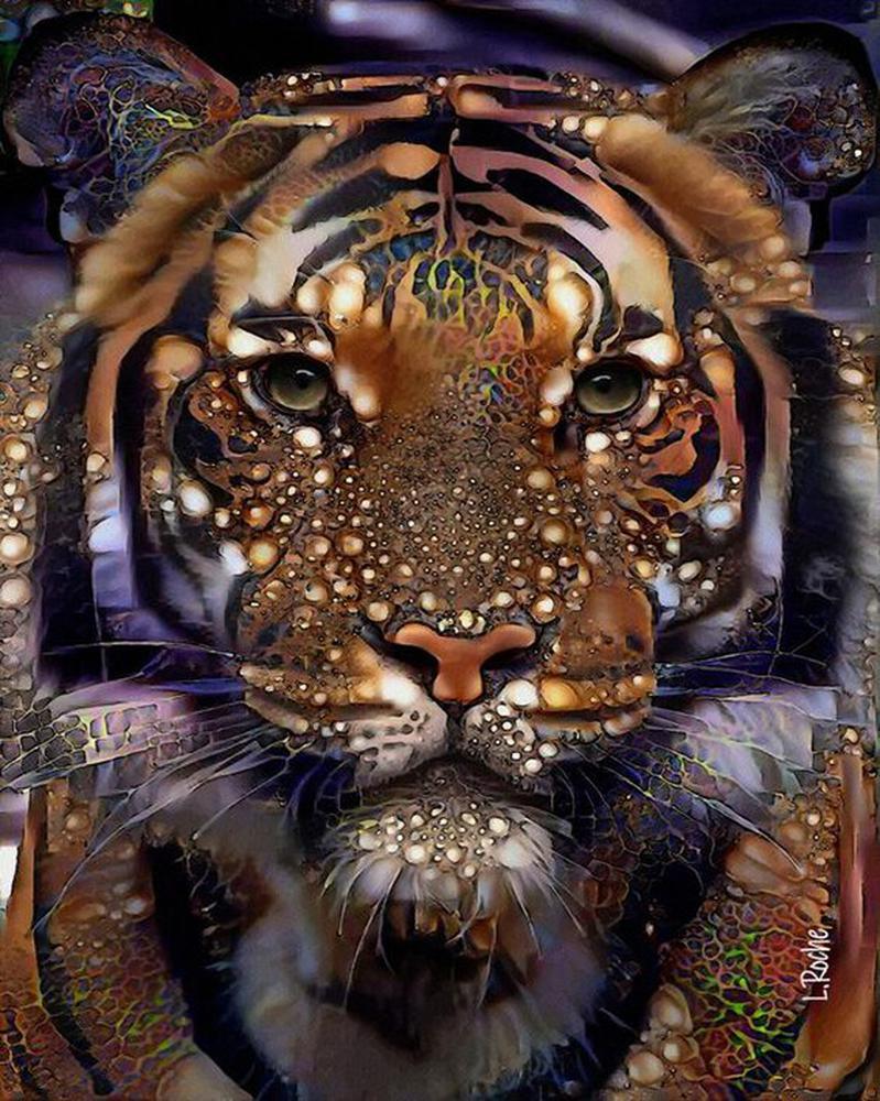 Free Colorful Tiger - MyCraftsGfit - Free 5D Diamond Painting