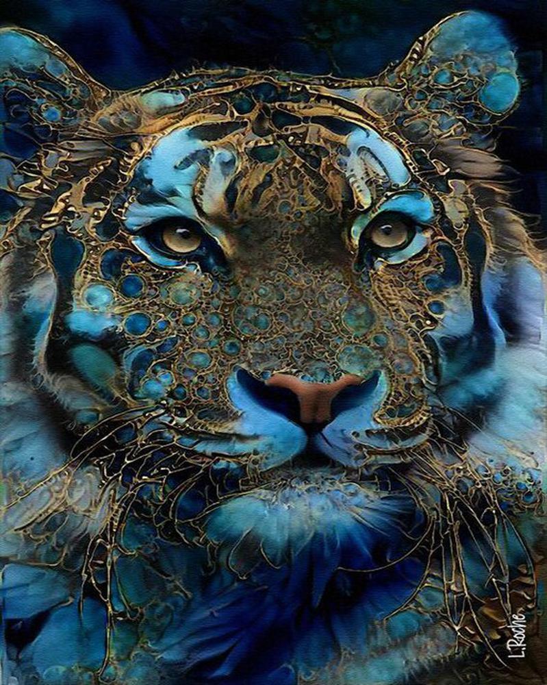 Free Colorful Tiger - MyCraftsGfit - Free 5D Diamond Painting